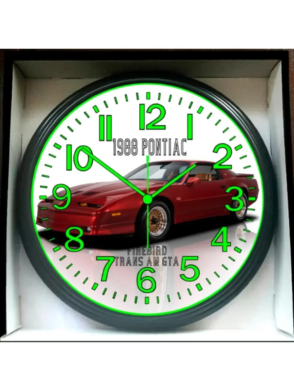 1988 Pontiac Firebird Trans Am Glow In The Dark Wall Clock New!